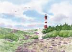 Postkarte DIN-A6 Leuchtturm Amrum1